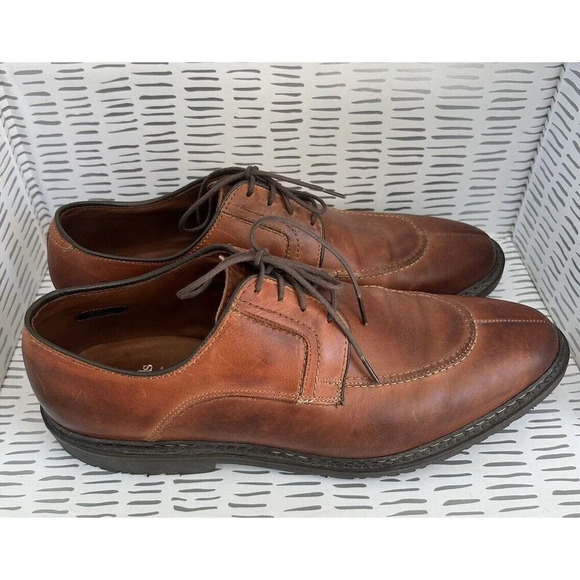 Allen Edmonds Malone Walnut Leather‎ Split Toe Lace Up Derby Shoes  Men’s 10.5 - Picture 4 of 12